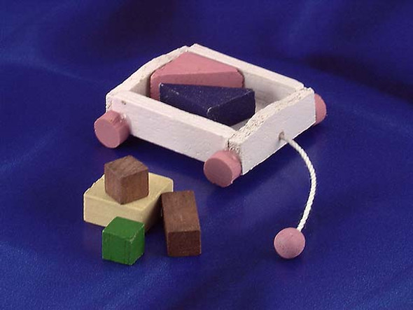 INTERNATIONAL MINIATURES - 1 Inch Scale Dollhouse Miniature - Wagon With Blocks (IM65201) 731851652017