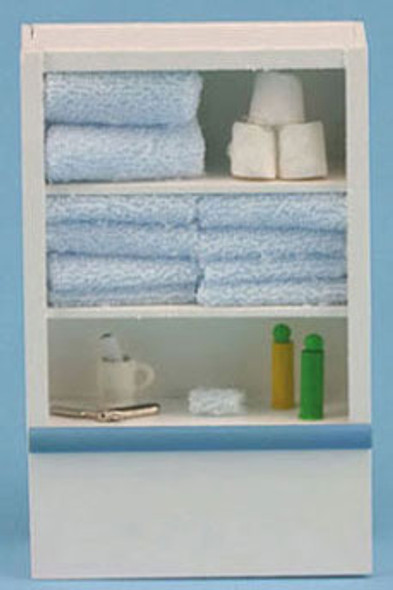 INTERNATIONAL MINIATURES - 1 Inch Scale Dollhouse Miniature - Linen Cupboard Blue (IM65247B)