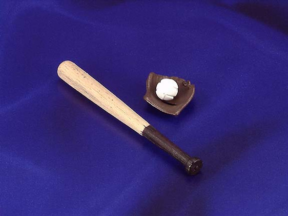 INTERNATIONAL MINIATURES - 1 Inch Scale Dollhouse Miniature - Baseball Set (IM65314) 731851653144