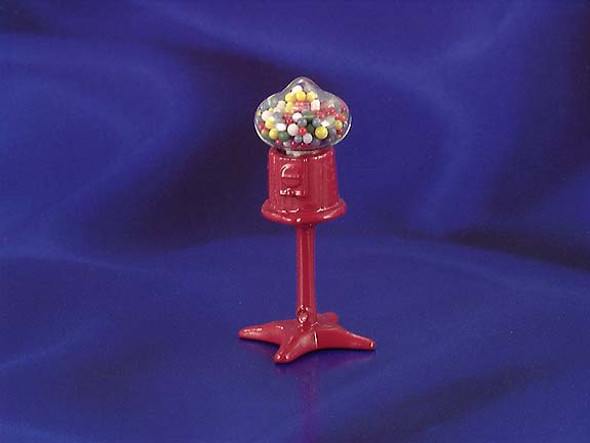 INTERNATIONAL MINIATURES - 1 Inch Scale Dollhouse Miniature - Small Standing Gumball Machine (IM65375) 731851653755