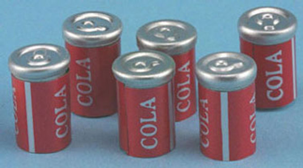INTERNATIONAL MINIATURES - 1 Inch Scale Dollhouse Miniature - Cola Cans 6 pcs (IM65468) 731851654684