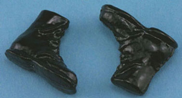 INTERNATIONAL MINIATURES - 1 Inch Scale Dollhouse Miniature - Hiking Boots Black (IM65534) 731851655346