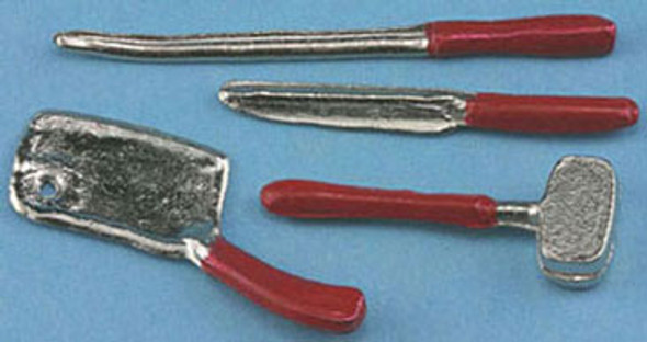 INTERNATIONAL MINIATURES - 1 Inch Scale Dollhouse Miniature - Butcher Block Tools (IM65571) 731851655711