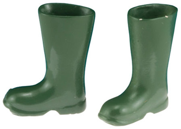 INTERNATIONAL MINIATURES - 1" Scale Green Rubber Boots Dollhouse Miniature (65603) 731851656039