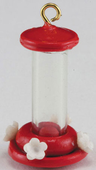 INTERNATIONAL MINIATURES - 1" Scale Humming Bird Feeder Red Dollhouse Miniature (65621) 731851656213