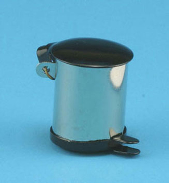 INTERNATIONAL MINIATURES - 1 Inch Scale Dollhouse Miniature - Stainless Steel Garbage Can (IM66014) 731851660142