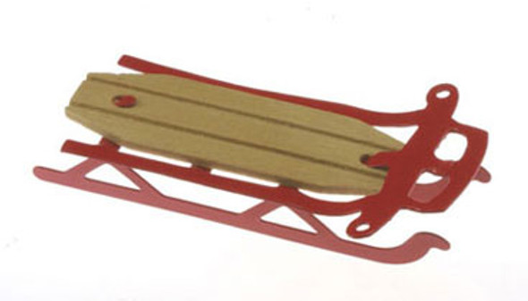 INTERNATIONAL MINIATURES - 1 Inch Scale Dollhouse Miniature - Red Flyer Sled (IM66255) 731851662559