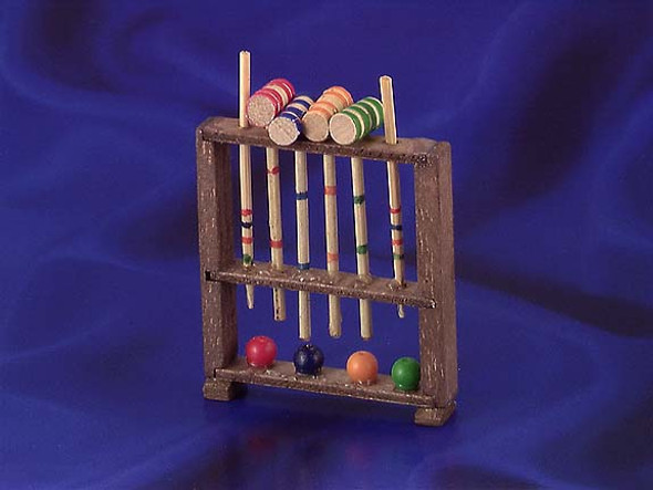 INTERNATIONAL MINIATURES - 1 Inch Scale Dollhouse Miniature - Croquet Set (IM66365) 731851663655