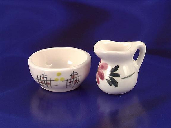 INTERNATIONAL MINIATURES - 1 Inch Scale Dollhouse Miniature - Pitcher And Bowl (IM67050) 731851670509