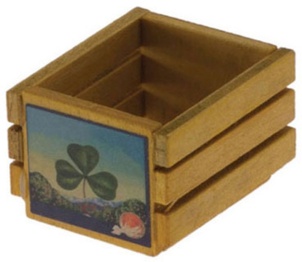 INTERNATIONAL MINIATURES - 1" Scale Dollhouse Miniature - Empty Fruit Crate with Decal (69024C)