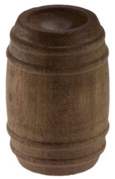 INTERNATIONAL MINIATURES - 1" Scale Dollhouse Miniature - Antique Wooden Barrel (69037) 731851690378
