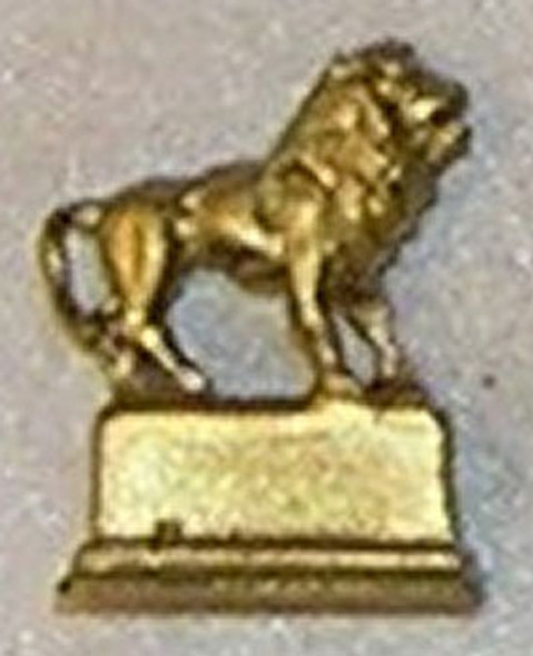 ISLAND CRAFTS - 1 Inch Scale Dollhouse Miniature - Statue Lion Gold Color (ISL2528)