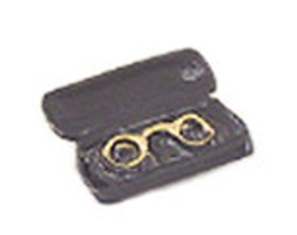 ISLAND CRAFTS - 1 Inch Scale Dollhouse Miniature - Eye Glasses In Case (ISL2772)