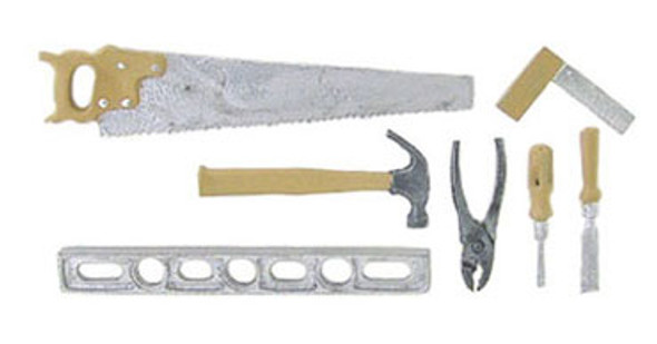 ISLAND CRAFTS - 1 Inch Scale Dollhouse Miniature - Tool Set General 7 pcs (ISL5000)