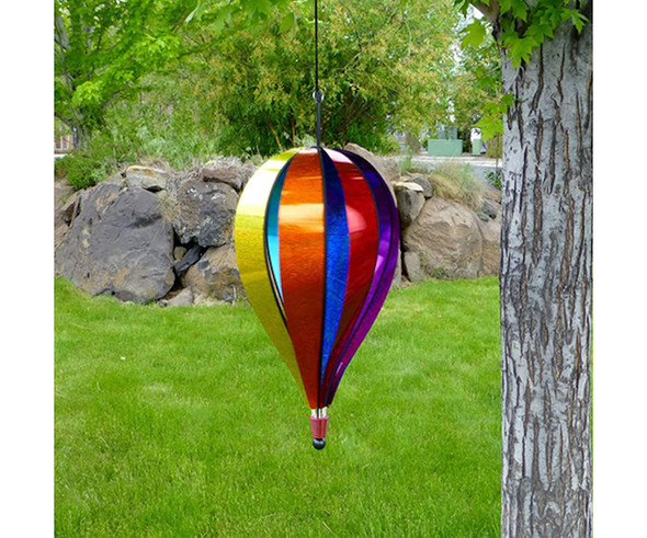 IN THE BREEZE - Jumbo Rainbow Glitter Hot Air Balloon Wind Spinner (ITB1087) 762379110871