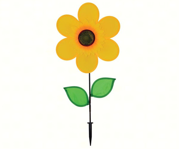 IN THE BREEZE - 12 inch Sunflower Wind Spinner Stake with Leaves ITB2791 762379027919