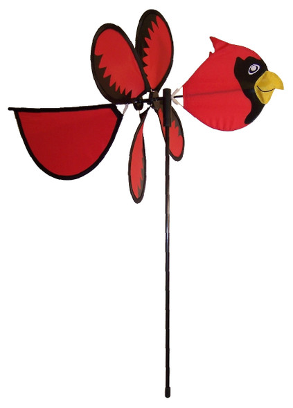 IN THE BREEZE - Cardinal Baby Bird Wind Garden Spinner & Stake (ITB2815) 762379028152