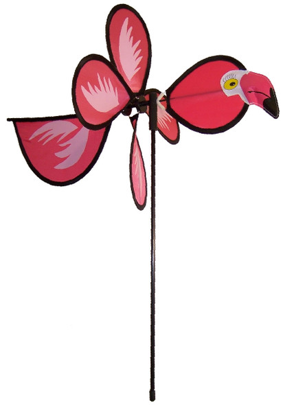IN THE BREEZE - Flamingo Baby Bird Wind Garden Spinner & Stake (ITB2817) 762379028176