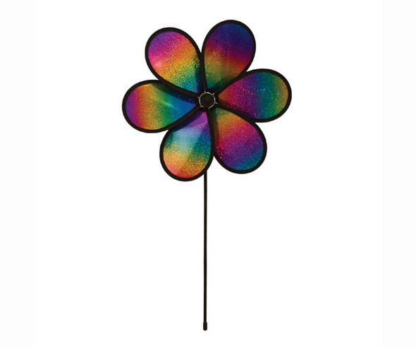 IN THE BREEZE - Rainbow Whirl Flower Wind Garden Spinner (ITB2872) 762379028725