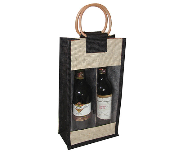 BELLA VITA - J2 Black - Jute Two Bottle Bags (J2BLACK) 822372102027