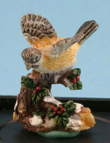 JENNETTA KENDALL - 1 Inch Scale Dollhouse Miniature - Chickadee (hand Painted Bird Figurine) (JKMJC11)