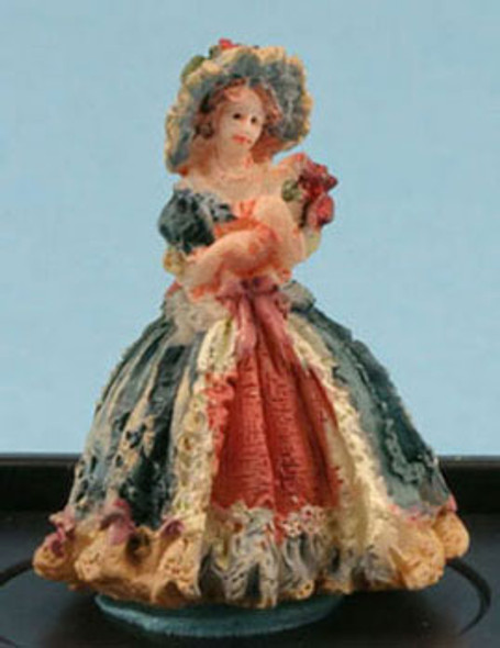 JENNETTA KENDALL - 1" Scale Dollhouse Miniature - Victorian Lady Figurine ( Royal Blue) (ME05)