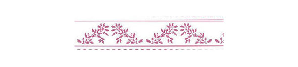 JACKSON MINIATURES - 1" Scale Dollhouse Miniature - Wallpaper Border: Acorns, Purple On White (3 pieces in package) (25B)