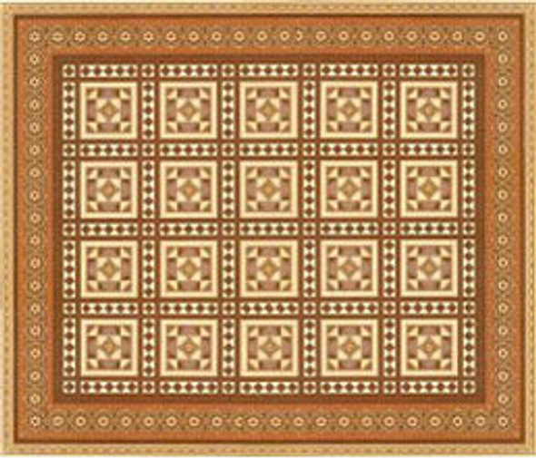 JACKSON MINIATURES - 1 Inch Scale Dollhouse Miniature - Floor Paper Victorian Floor Tiles - PACK OF 3 SHEETS (JM53)