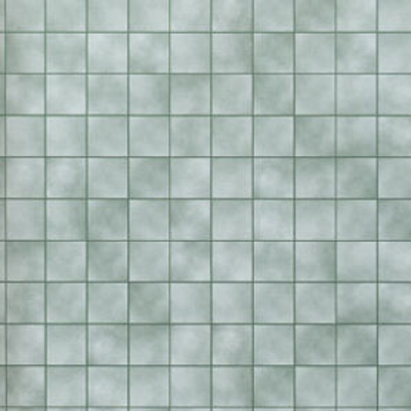 JACKSON MINIATURES - 1/2 Scale Wallpaper - Green Marble Tiles (SOLD AS 3 PIECES) Dollhouse Miniature (S26)