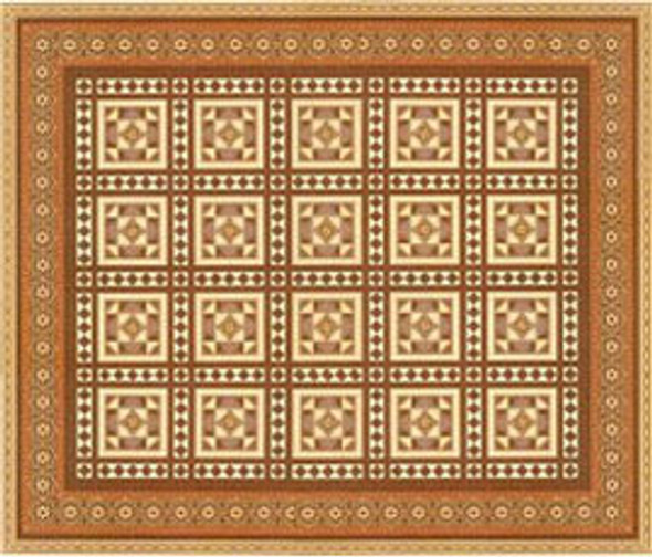 JACKSON MINIATURES - 1/2" Scale Dollhouse Miniature - Wallpaper:1/2 Inch Scale Victorian Floor Tiles (3 pieces in package) (S40)