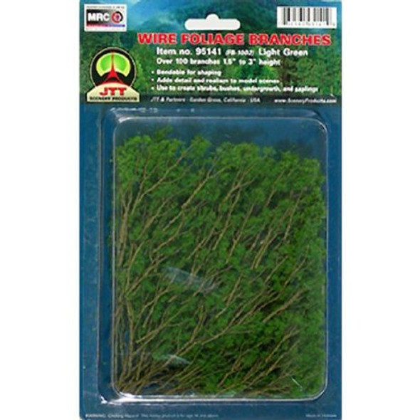 JTT SCENERY - 95518 Miniature Tree Wire Branches, Lt Green 1.5-3" 734560955189