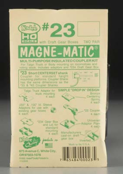 Kadee - HO Multi-Purpose Coupler 1/4 Center (2pr) - Train Parts (HO Scale) (23) 765484000235