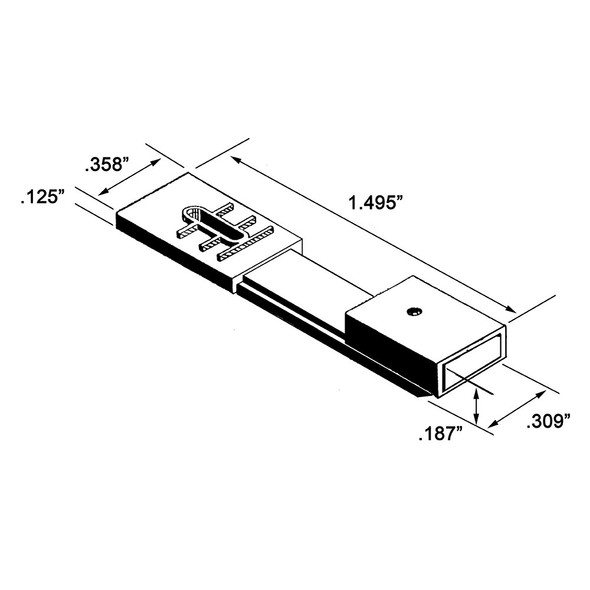 Kadee - HO AHM/Rivarossi Conversion Coupler 4-Wheel - Train Parts (HO Scale) (508) 765484005087