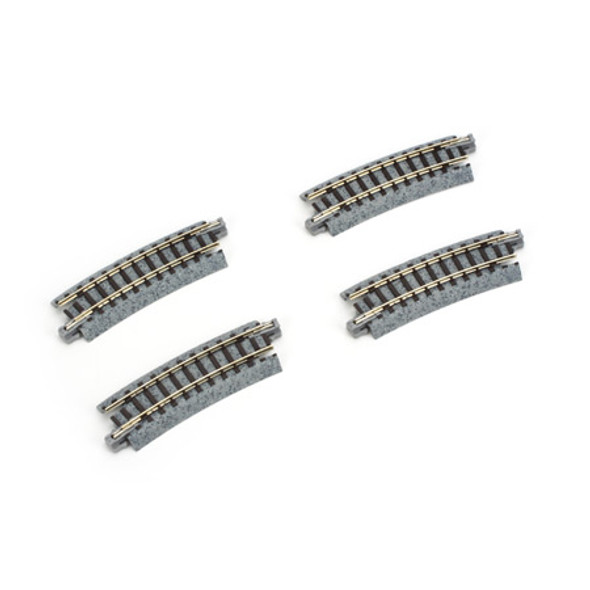 KATO - N 249mm 9-3/4 Radius Curve 15-Degree (4) (N Scale) (20101) 4949727005225