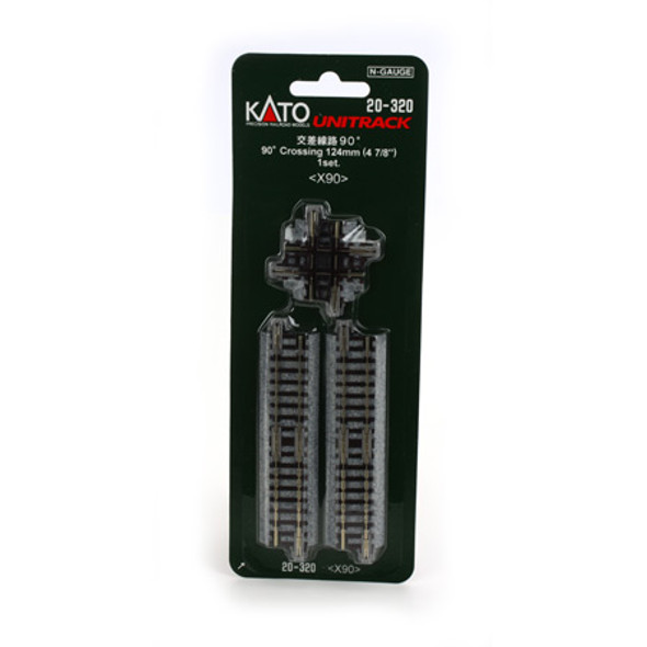 KATO - N 124mm 4-7/8 90-Degree Crossing (N Scale) (20320) 4949727000688