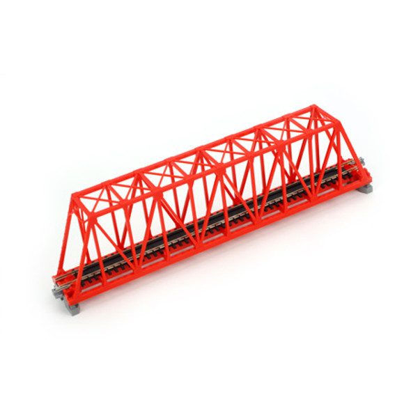 KATO - N 248mm 9-3/4 Truss Bridge Red (N Scale) (20430) 4949727000831