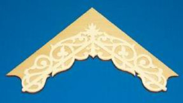 LAZER TECH TRIMS - 1 Inch Scale Dollhouse Miniature - (basswood) Apex Trim 5 7/8 By 3 9/16 (LT009)