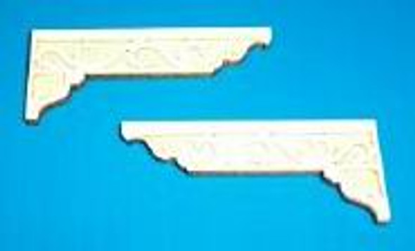 LAZER TECH TRIMS - 1 Inch Scale Dollhouse Miniature - (basswood) Porch Trim 2 pcs (LT023)