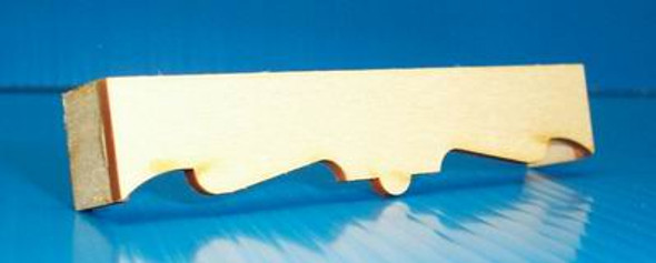 LAZER TECH TRIMS - 1 Inch Scale Dollhouse Miniature - (basswood) Kit Cornice 3 11/16 Inch Long (LT051)