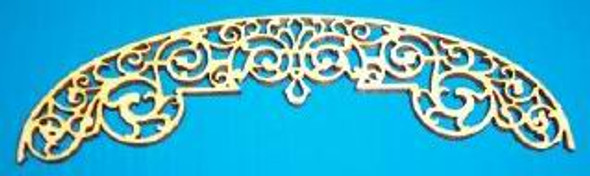 LAZER TECH TRIMS - 1 Inch Scale Dollhouse Miniature - (basswood) Elegant Grille 5 By 1 1/2 (LT500)