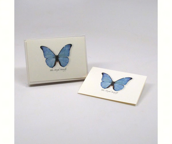 EARTH SKY + WATER - Blue Morpho Butterfly - Notecards w/Envelopes (LEWERSNC95) 740620904004