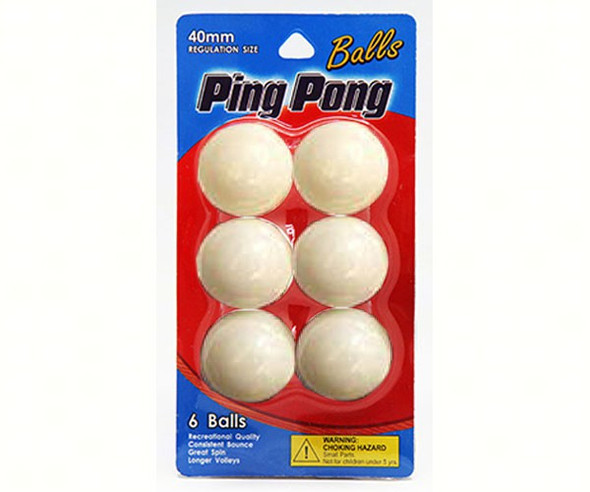LAMI PRODUCTS - Ping Pong Ball - 6 Count (LM01461) 037604014614