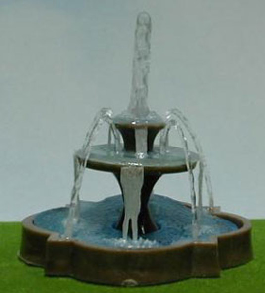 MODEL BUILDERS SUPPLY - 1" Scale Dollhouse Miniature - 1/4 Inch Scale Fountain- Clover Shaped (FTNS-48)