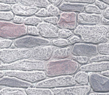 MODEL BUILDERS SUPPLY - 1" Scale Pattern Sheet 14X24 Small Grey Fieldstone Dollhouse Miniature (MF102)