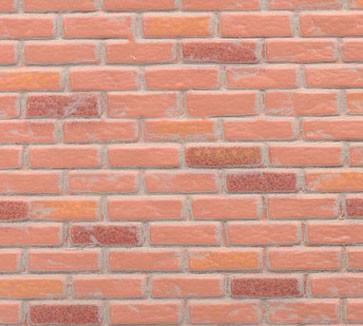 MODEL BUILDERS SUPPLY - 1" Scale Classic Farmhouse Rough Brick 14In X 24In Dollhouse Miniature (MF106)