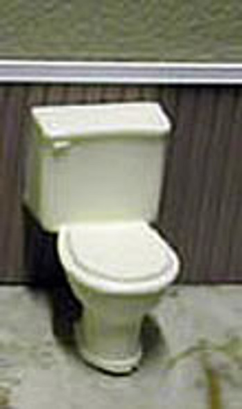 MODEL BUILDERS SUPPLY - 1/2" Scale Dollhouse Miniature - 1/2 Inch Scale High Back Toilet (TOL24)