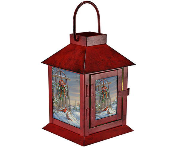 MARK FELDSTEIN - Wintertime Sleigh Cardinals Lantern MFLN6WWST 789683063945