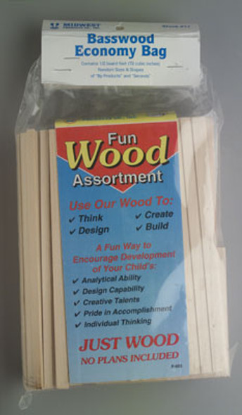 MIDWEST - Wood Basswood Economy Scrap Bag (17) 091157000173