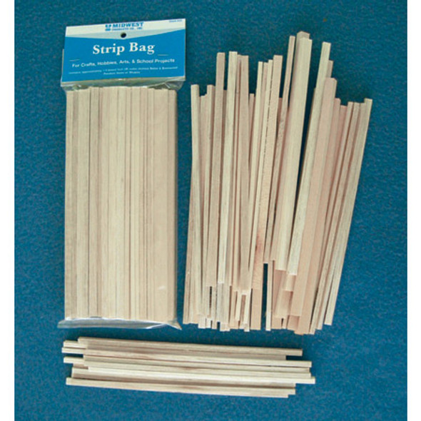 MIDWEST - Wood Balsa & Basswood Stripwood Economy Bag (23) 091157000234