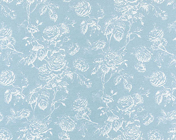 MINI GRAPHICS - 1 Inch Scale Dollhouse Miniature - Wallpaper: Tiffany Reverse Light Blue - PACK OF 3 SHEETS (MG121D24) (121D4) 725104121245